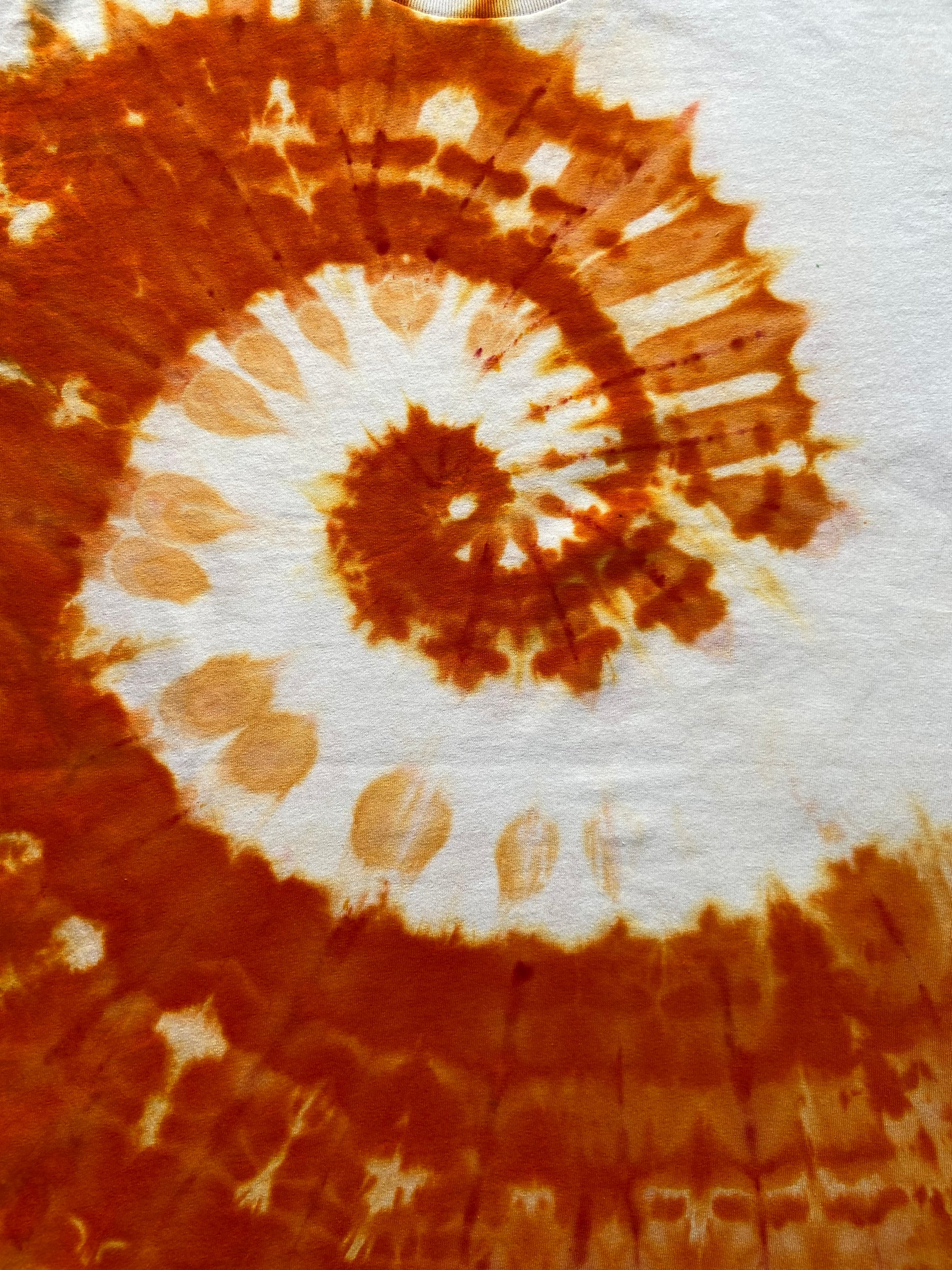 Soft Orange Ice Spiral Tie Dye T-Shirt, Adult, Youth, Unisex XS, S, M, L, XL, 2XL, 3XL, 4XL, 5XL, Dyed in the UK, Gift