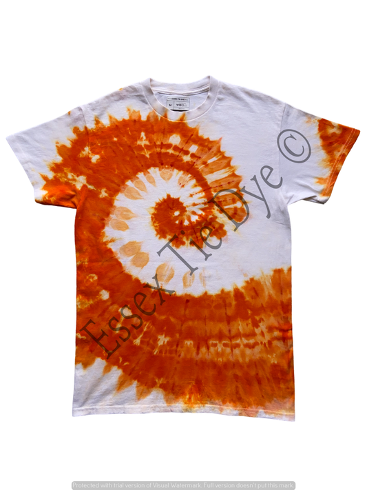 Soft Orange Ice Tie Dye Spiral