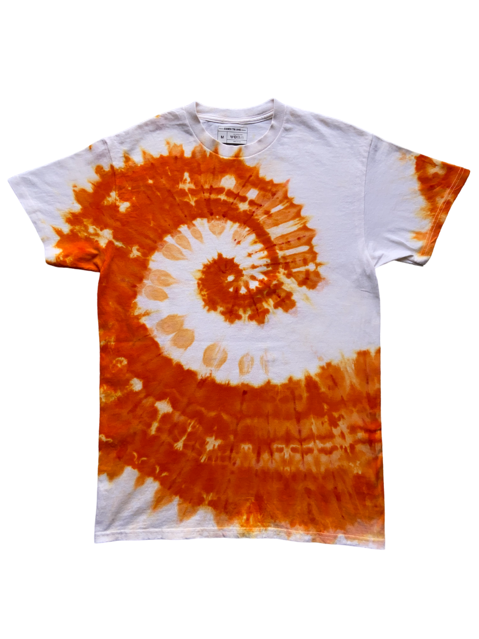 Soft Orange Ice Spiral Tie Dye T-Shirt, Adult, Youth, Unisex XS, S, M, L, XL, 2XL, 3XL, 4XL, 5XL, Dyed in the UK, Gift