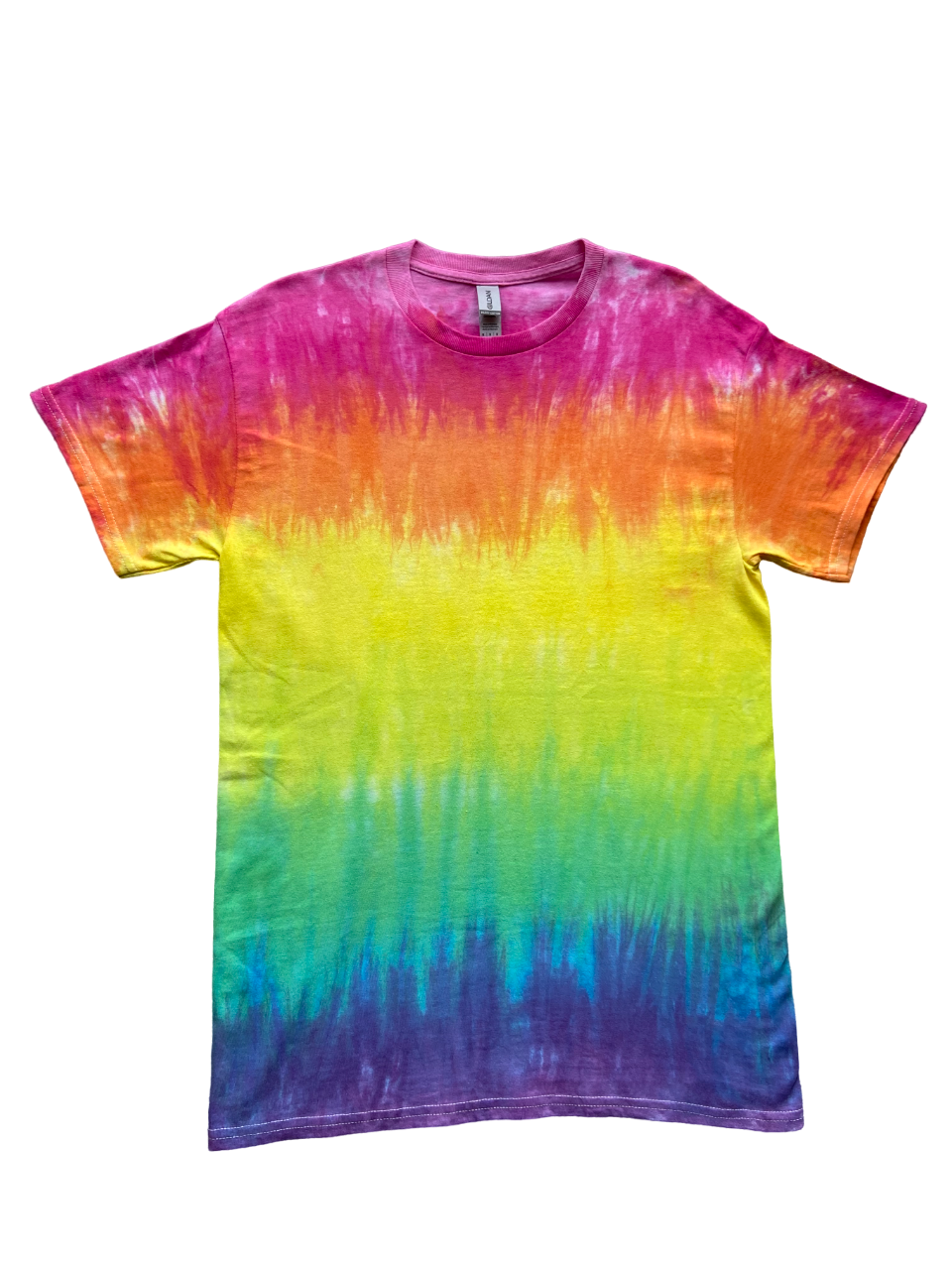 Horizontal Multicolour Stripe Tie Dye T-Shirt, Adult, S, M, L, XL, 2XL, 3XL, 4XL, 5XL, Dyed in the UK, Gift