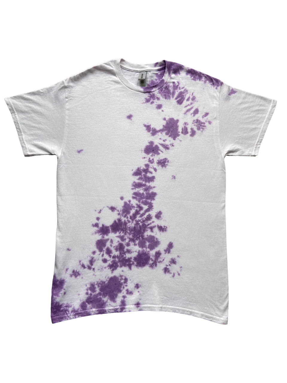 Deep Purple Accent Tie Dye T-Shirt, Adult, Youth, Unisex, XS, S, M, L, XL, 2XL, 3XL, 4XL, 5XL, Dyed in the UK, Gift