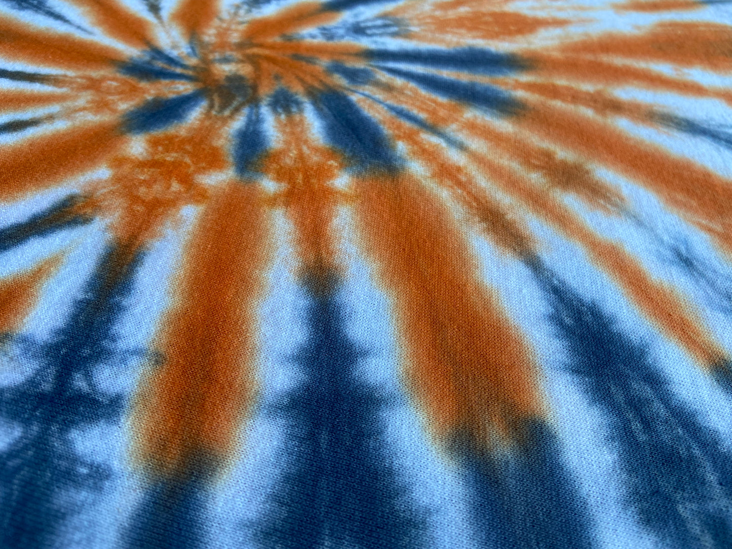 Orange and Black Spiral Tie Dye