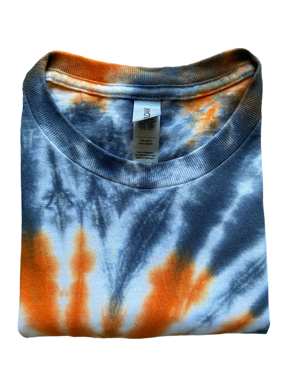 Orange and Black Spiral Tie Dye