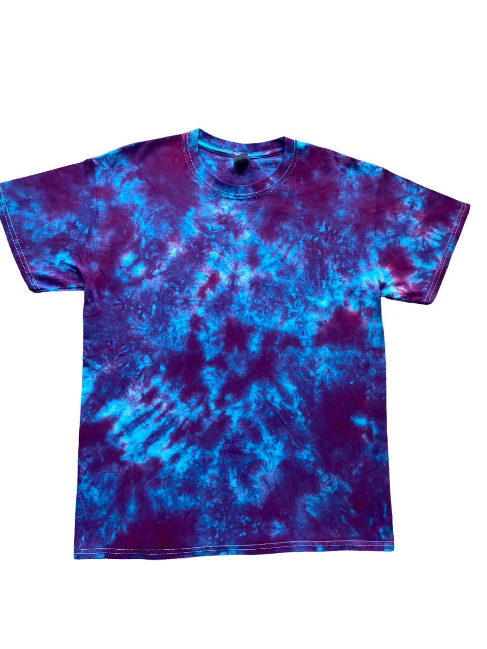 Fuchsia Red and Turquoise Scrunch Tie Dye T-Shirt, Adult, Youth, Unisex, XS, S, M, L, XL, 2XL, 3XL, 4XL, 5XL, Dyed in the UK, Gift