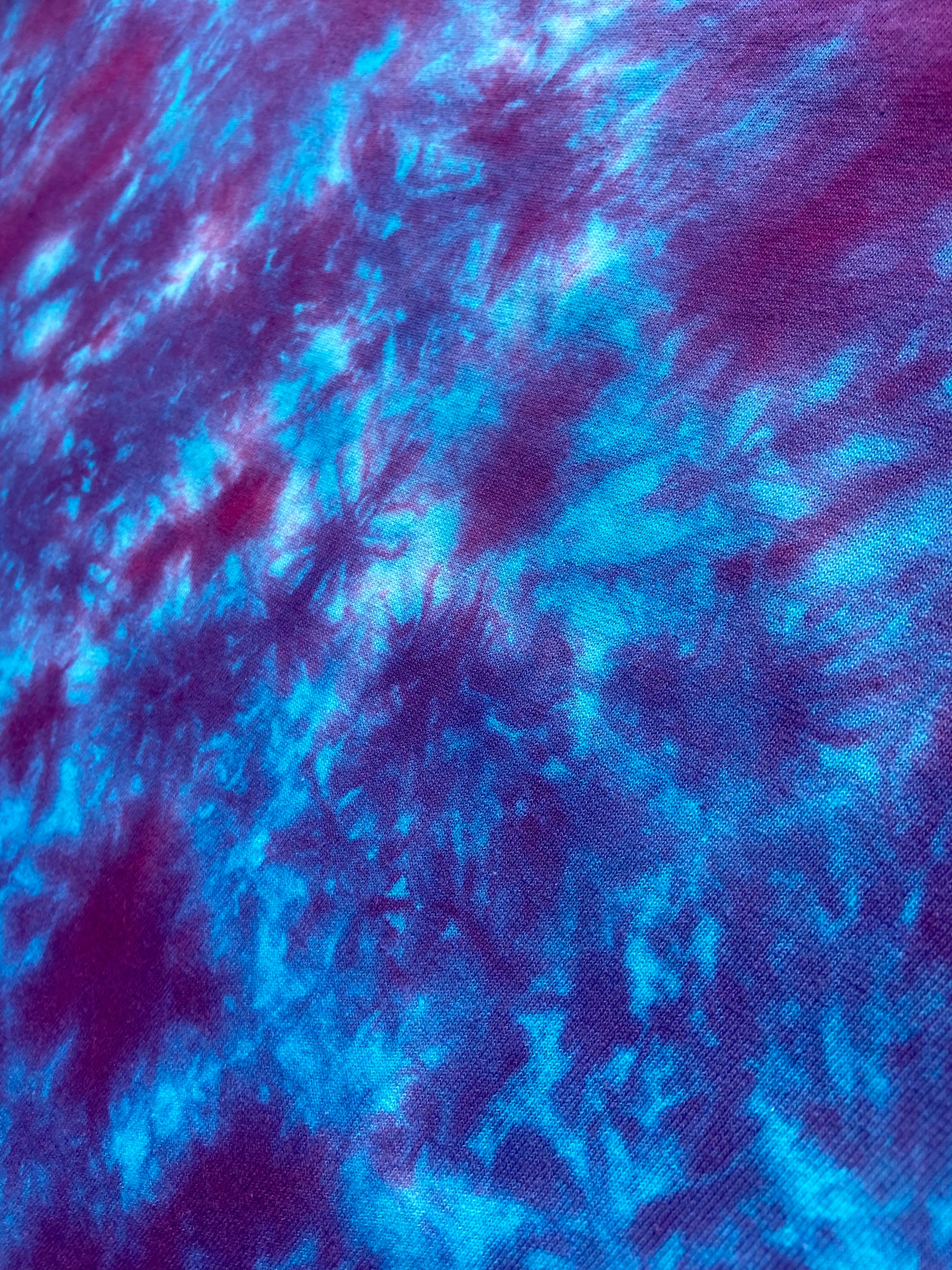 Fuchsia Red and Turquoise Scrunch Tie Dye T-Shirt, Adult, Youth, Unisex, XS, S, M, L, XL, 2XL, 3XL, 4XL, 5XL, Dyed in the UK, Gift