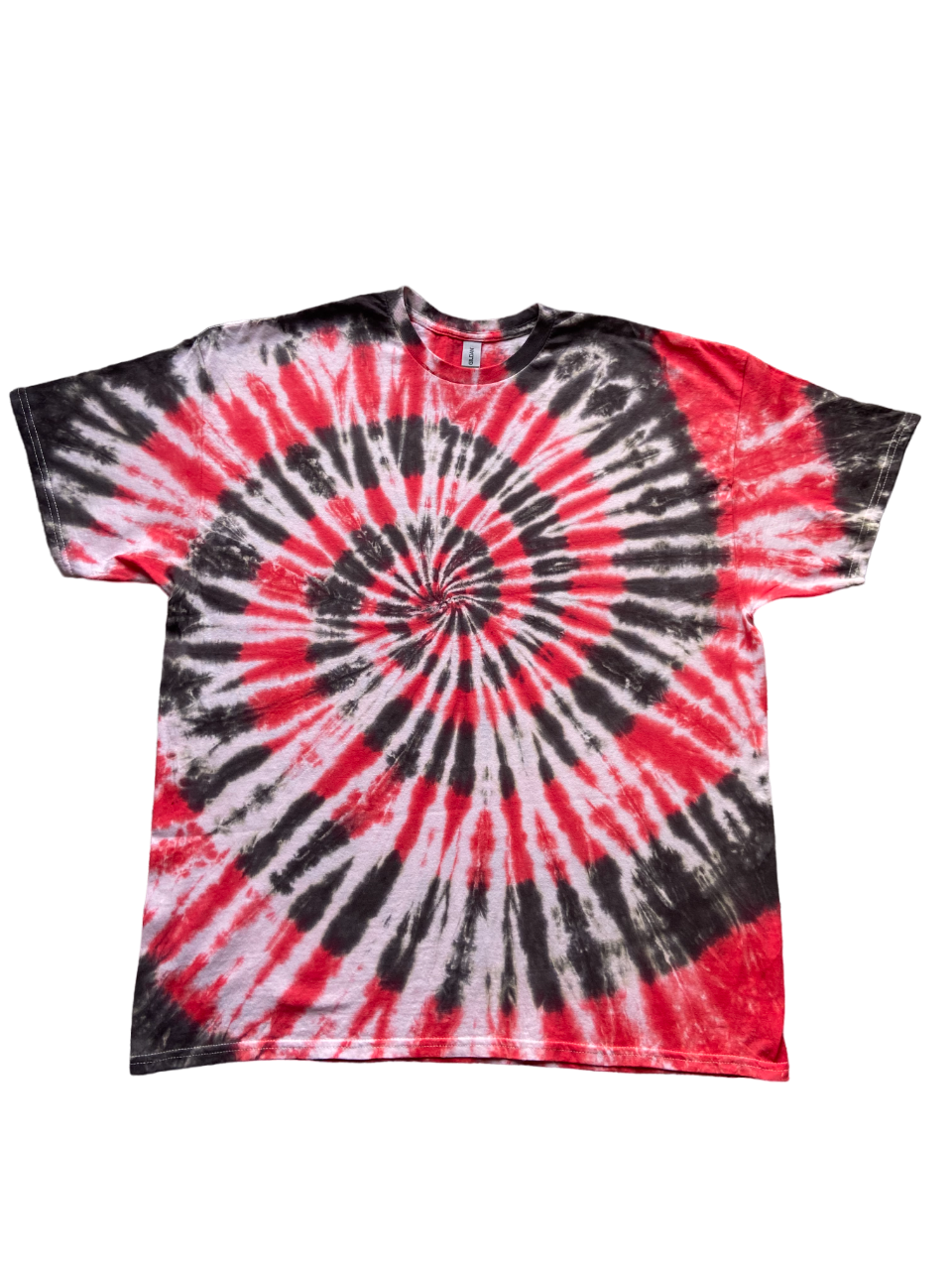 Red and Black Spiral Tie Dye