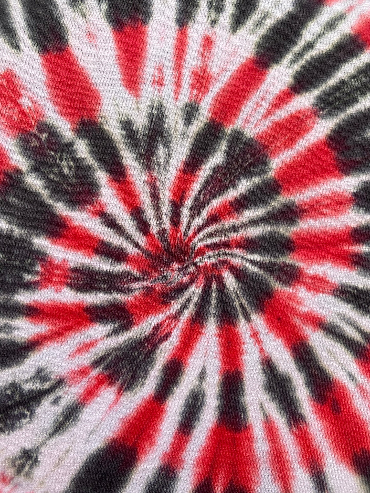Red and Black Spiral Tie Dye T-Shirt, Adult, Youth, Unisex, XS, S, M, L, XL, 2XL, 3XL, 4XL, 5XL, Dyed in the UK, Gift
