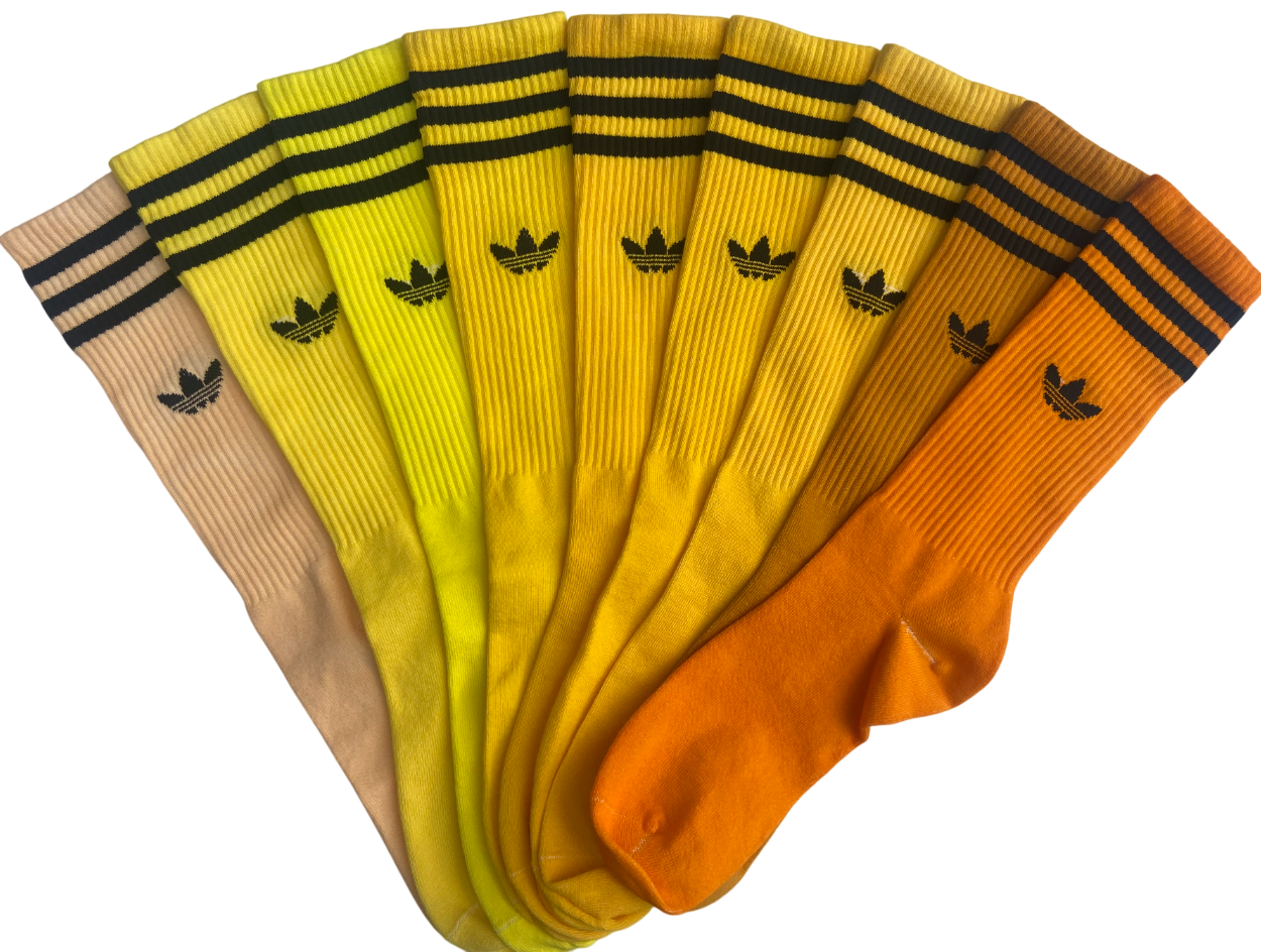 Adidas Yellow Tie Dye High Crew Sock Collection