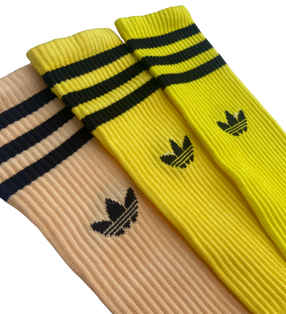 Adidas Yellow Tie Dye High Crew Sock Collection