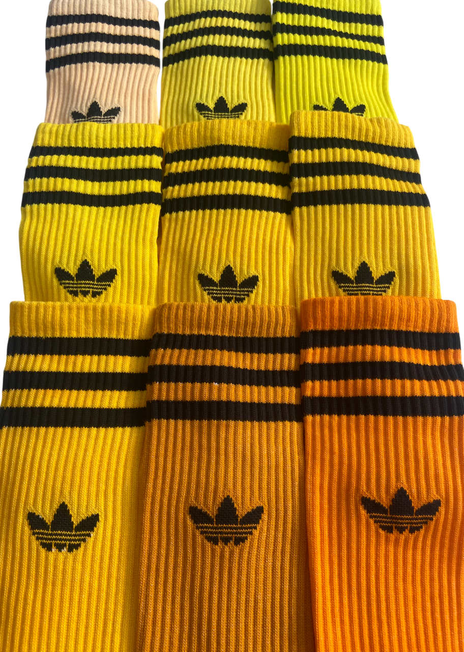 Adidas Yellow Tie Dye High Crew Sock Collection