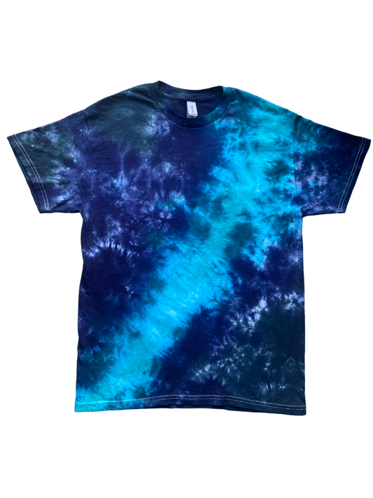 Blue Space Nebula Tie Dye T-Shirt, Adult, Youth, Unisex, XS, S, M, L, XL, 2XL, 3XL, 4XL, 5XL, Dyed in the UK, Gift