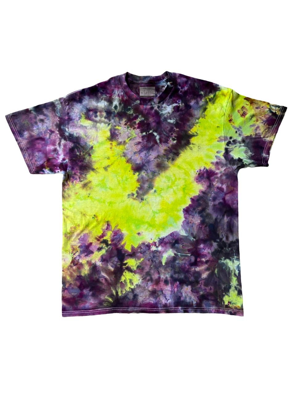 Lime Nebula Ice Tie Dye T-Shirt, Adult, Youth, Unisex XS, S, M, L, XL, 2XL, 3XL, 4XL, 5XL, Dyed in the UK, Gift