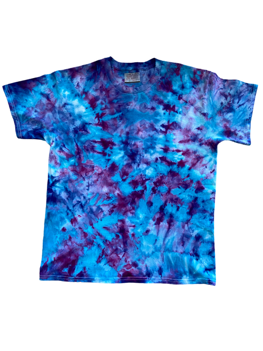 Blue Tranquility Ice Tie Dye T-Shirt, Adult, Youth, Unisex XS, S, M, L, XL, 2XL, 3XL, 4XL, 5XL, Dyed in the UK, Gift