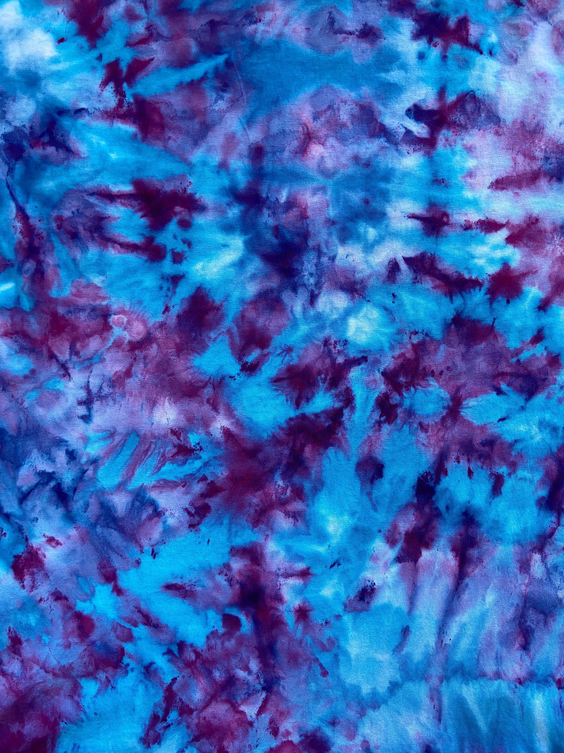 Blue Tranquility Ice Tie Dye T-Shirt, Adult, Youth, Unisex XS, S, M, L, XL, 2XL, 3XL, 4XL, 5XL, Dyed in the UK, Gift