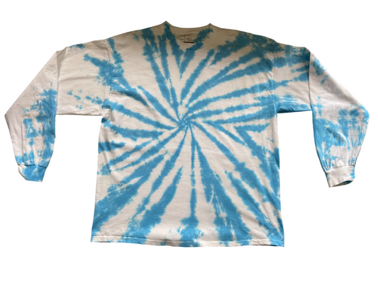 Alpine Blue Swirl Tie Dye T-Shirt, Adult, Youth, Unisex, XS, S, M, L, XL, 2XL, 3XL, 4XL, 5XL, Dyed in the UK, Gift