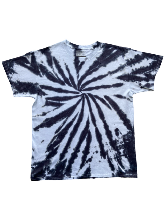 Black Swirl Tie Dye T-Shirt, Adult, Youth, Unisex, XS, S, M, L, XL, 2XL, 3XL, 4XL, 5XL, Dyed in the UK, Gift