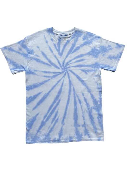 Ice Blue Swirl Tie Dye T-Shirt, Adult, Youth, Unisex, XS, S, M, L, XL, 2XL, 3XL, 4XL, 5XL, Dyed in the UK, Gift