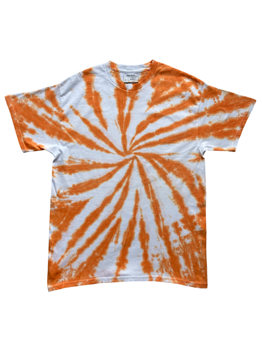 Orange Crush Swirl Tie Dye T-Shirt, Adult, Youth, Unisex, XS, S, M, L, XL, 2XL, 3XL, 4XL, 5XL, Dyed in the UK, Gift
