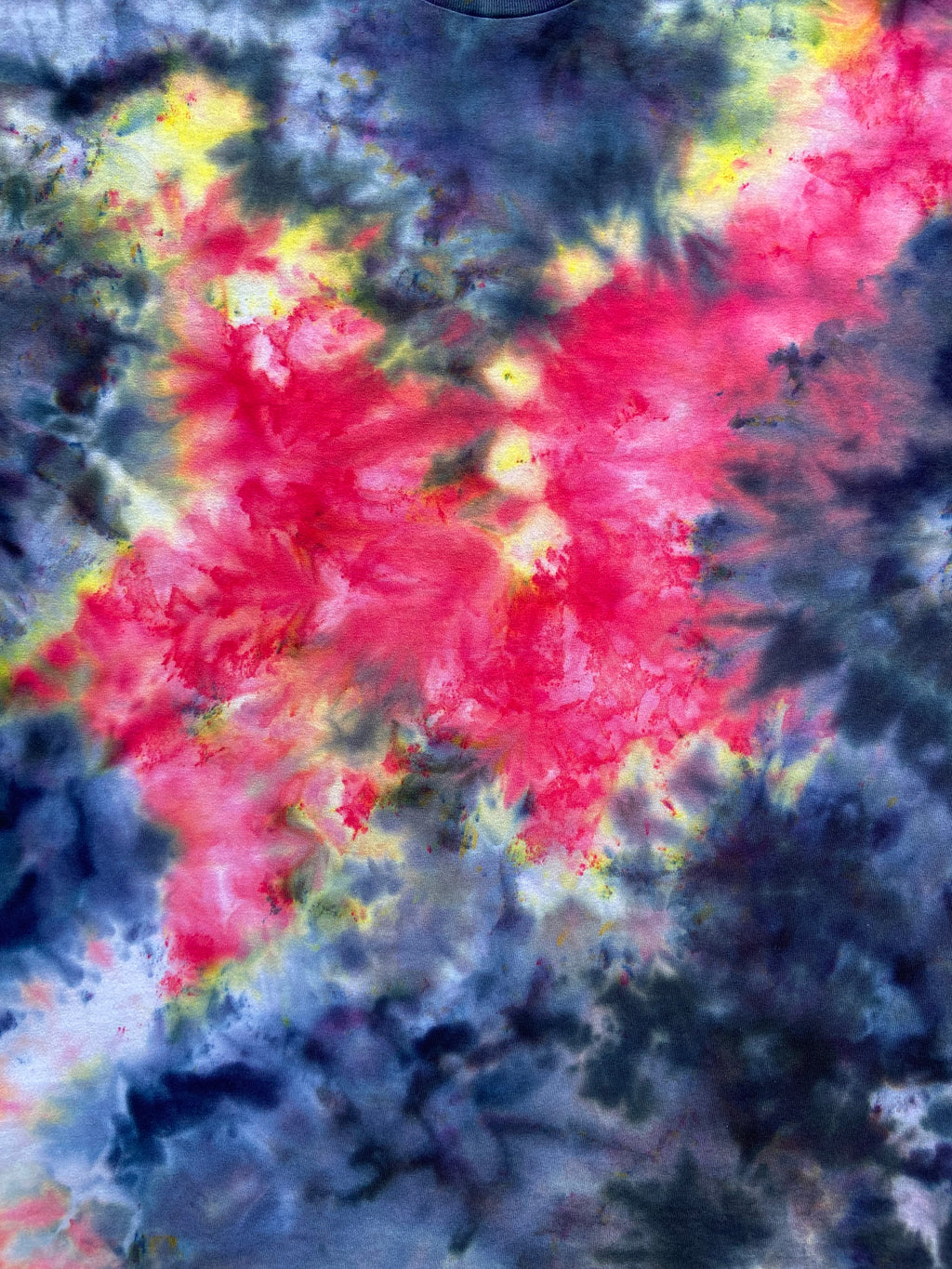 Red Nebula Ice Tie Dye T-Shirt hand dyed by Essex Tie Dye