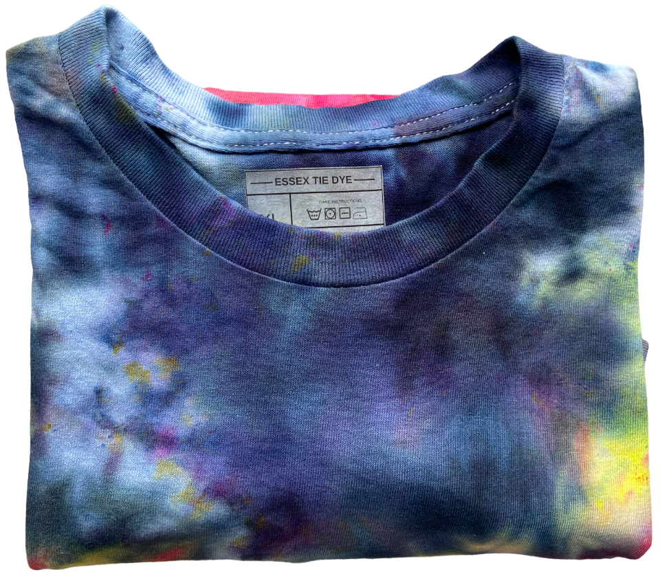 Red Nebula Ice Tie Dye T-Shirt hand dyed by Essex Tie Dye