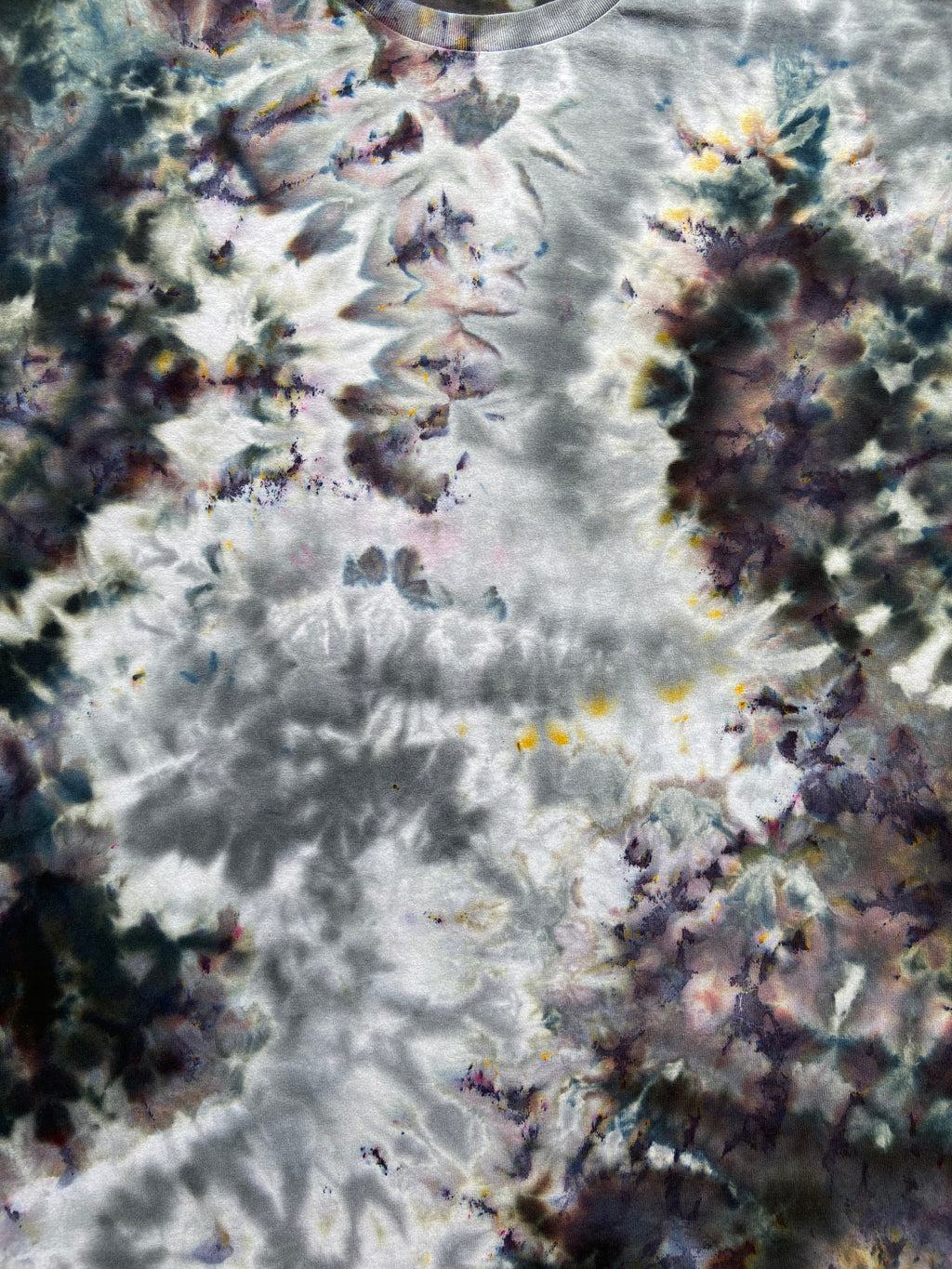 Close-up of a textured surface with patterns and colors