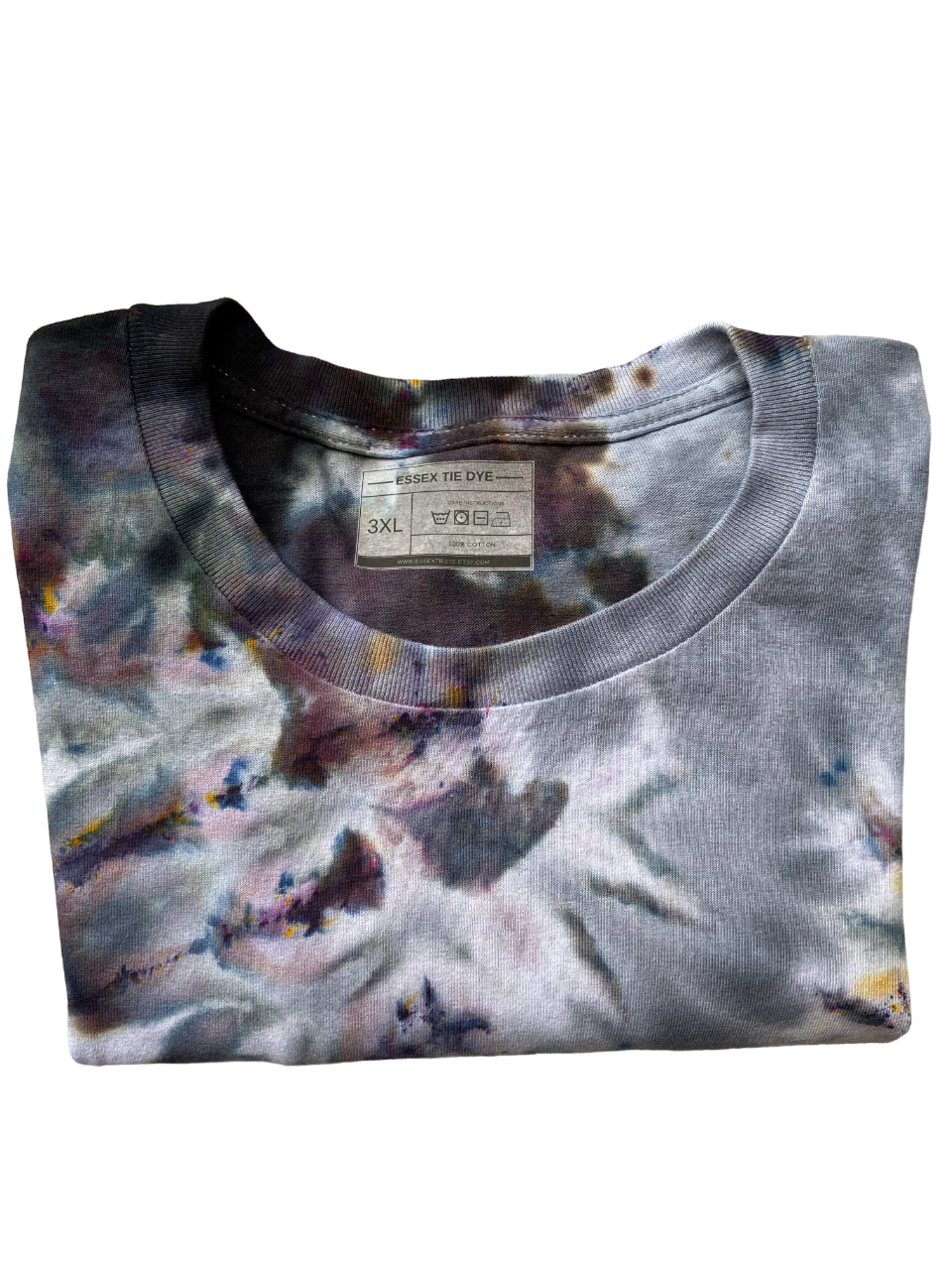Silver Vein Ice Tie Dye T-Shirt, Adult, Youth, Unisex XS, S, M, L, XL, 2XL, 3XL, 4XL, 5XL, Dyed in the UK, Gift