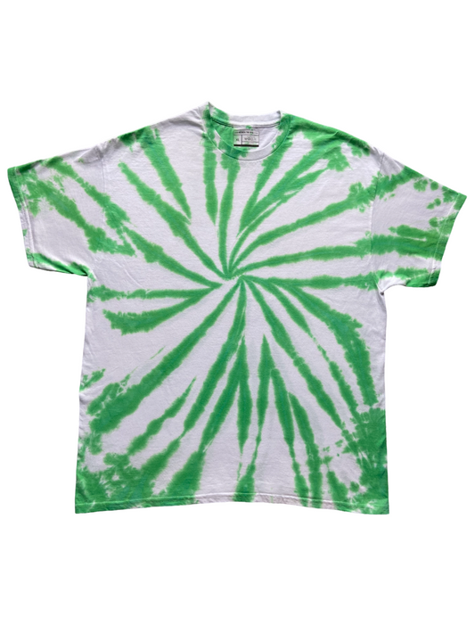 Bright Green Swirl Tie Dye T-Shirt, Adult, Youth, Unisex, XS, S, M, L, XL, 2XL, 3XL, 4XL, 5XL, Dyed in the UK, Gift