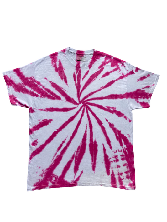 Fuchsia Red Swirl Tie Dye T-Shirt, Adult, Youth, Unisex, XS, S, M, L, XL, 2XL, 3XL, 4XL, 5XL, Dyed in the UK, Gift