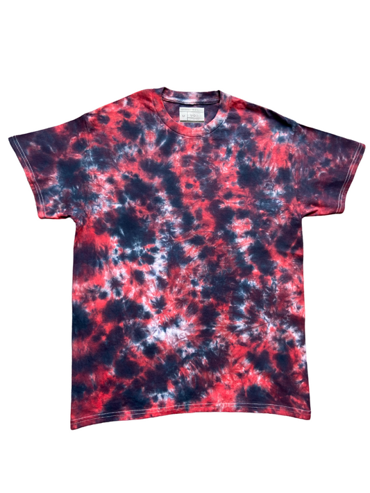 Black and Red Scrunch Tie Dye T-Shirt, Adult, Youth, Unisex, XS, S, M, L, XL, 2XL, 3XL, 4XL, 5XL, Dyed in the UK, Gift, Handmade to order