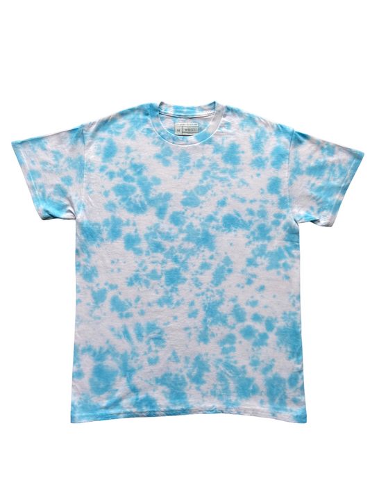 Glacier Blue Scrunch Tie Dye T-Shirt, Adult, Unisex, S, M, L, XL, 2XL, 3XL, 4XL, 5XL, Dyed in the UK, Gift