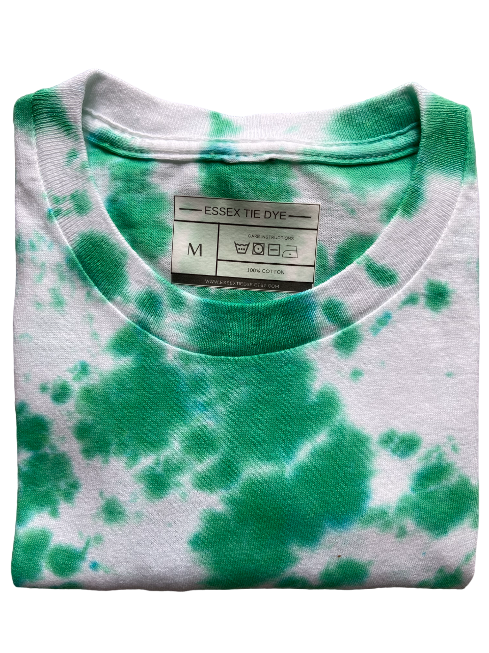 Kelly Green Scrunch Tie Dye T-Shirt, Adult, Unisex, S, M, L, XL, 2XL, 3XL, 4XL, 5XL, Dyed in the UK, Gift