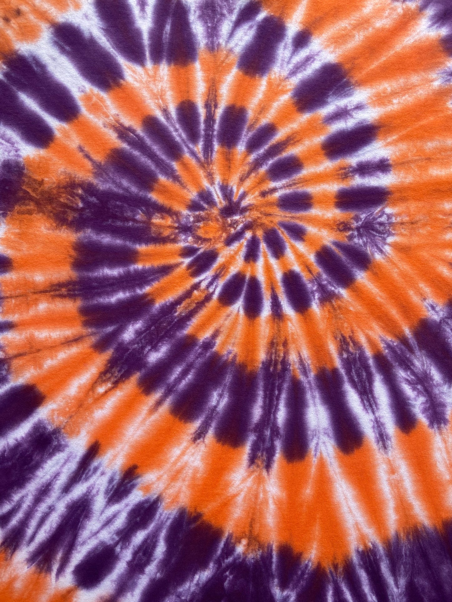 Orange and Purple Spiral Tie Dye T-Shirt, Adult, Youth, Unisex, XS, S, M, L, XL, 2XL, 3XL, 4XL, 5XL, Dyed in the UK, Gift
