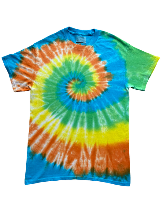Spring Spiral Tie Dye T-Shirt, Adult, Youth, Unisex, XS, S, M, L, XL, 2XL, 3XL, 4XL, 5XL, Dyed in the UK, Gift
