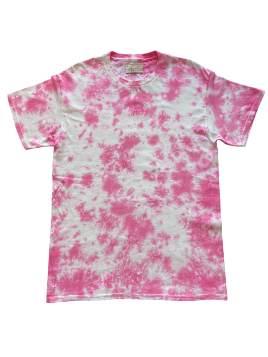 Hot Pink Scrunch Tie Dye T-Shirt, Adult, Unisex, S, M, L, XL, 2XL, 3XL, 4XL, 5XL, Dyed in the UK, Gift