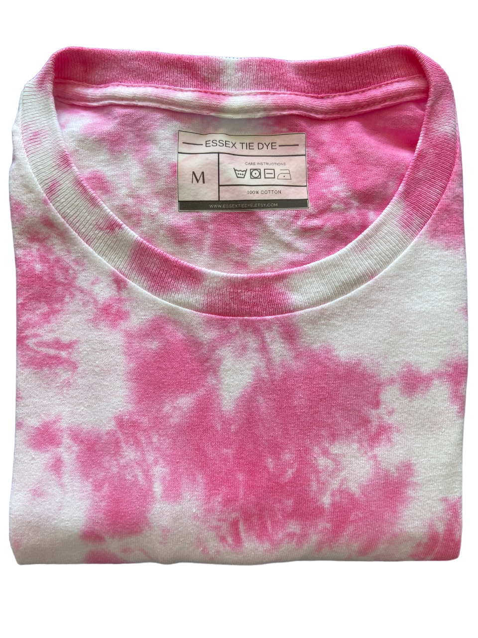 Hot Pink Scrunch Tie Dye T-Shirt, Adult, Unisex, S, M, L, XL, 2XL, 3XL, 4XL, 5XL, Dyed in the UK, Gift