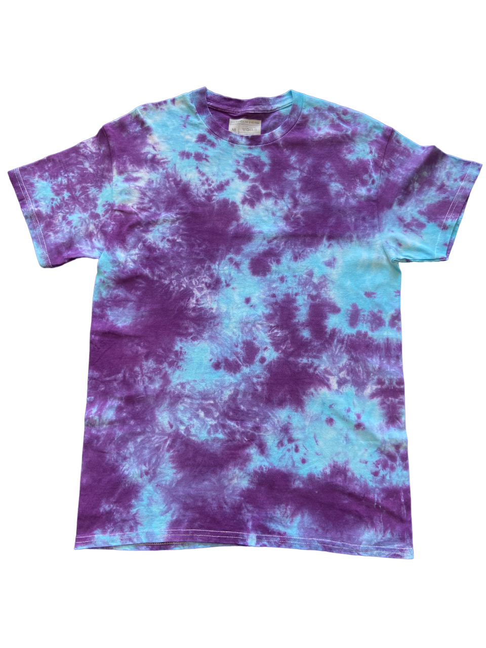 Blue and Purple Scrunch Tie Dye T-Shirt, Adult, Youth, Unisex, XS, S, M, L, XL, 2XL, 3XL, 4XL, 5XL, Dyed in the UK, Gift
