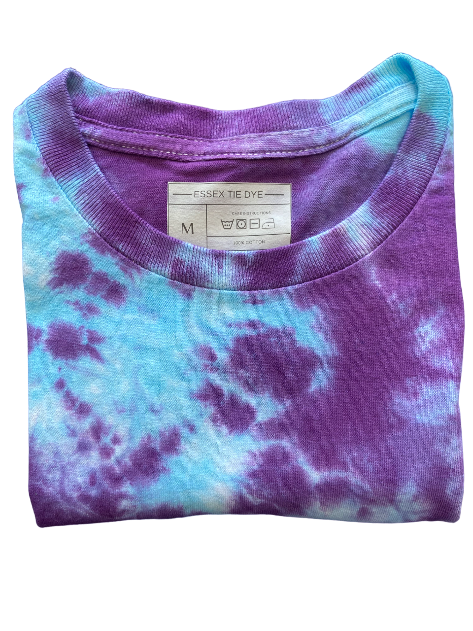 Blue and Purple Scrunch Tie Dye T-Shirt, Adult, Youth, Unisex, XS, S, M, L, XL, 2XL, 3XL, 4XL, 5XL, Dyed in the UK, Gift