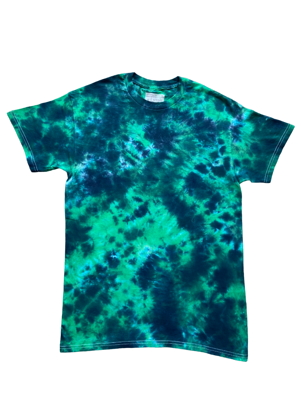 Green and Black Scrunch Tie Dye T-Shirt, Adult, Youth, Unisex, XS, S, M, L, XL, 2XL, 3XL, 4XL, 5XL, Dyed in the UK, Gift, Handmade to order