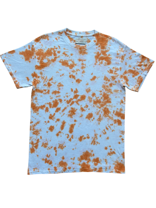 Orange Crush Scrunch Tie Dye T-Shirt, Adult, Youth, Unisex, XS, S, M, L, XL, 2XL, 3XL, 4XL, 5XL, Dyed in the UK, Gift