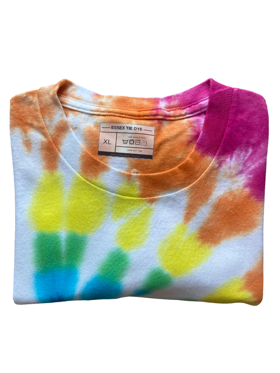 White Classic Spiral Tie Dye T-Shirt, Adult, Youth, Unisex, XS, S, M, L, XL, 2XL, 3XL, 4XL, 5XL, Dyed in the UK, Gift