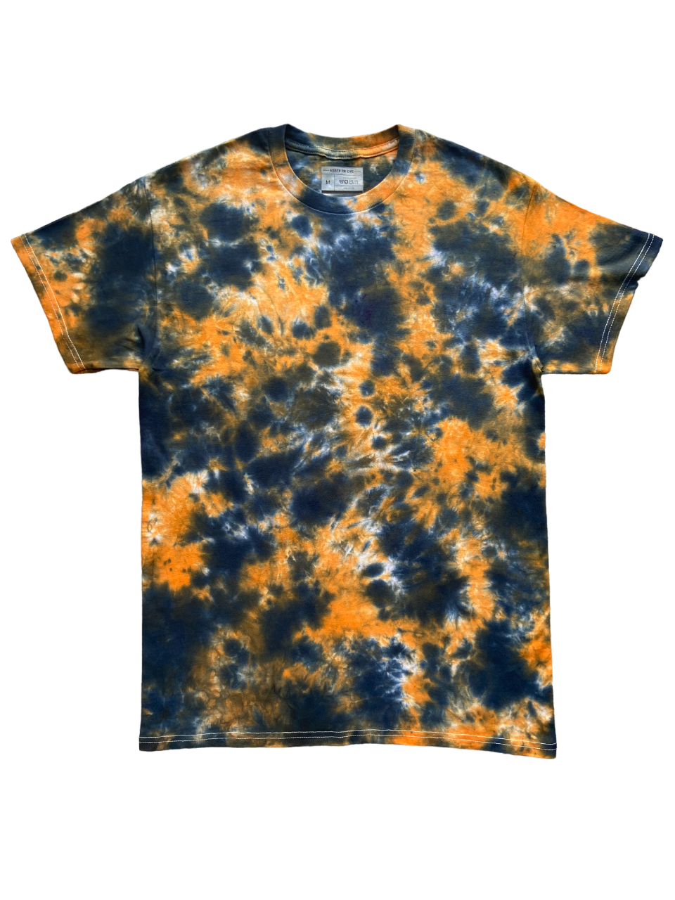 Orange and Black Scrunch Tie Dye T-Shirt, Adult, Youth, Unisex, XS, S, M, L, XL, 2XL, 3XL, 4XL, 5XL, Dyed in the UK, Gift, Handmade to order