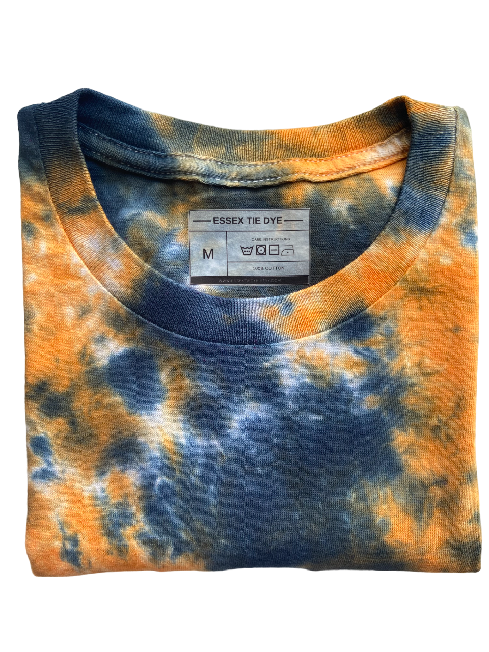 Orange and Black Scrunch Tie Dye T-Shirt, Adult, Youth, Unisex, XS, S, M, L, XL, 2XL, 3XL, 4XL, 5XL, Dyed in the UK, Gift, Handmade to order