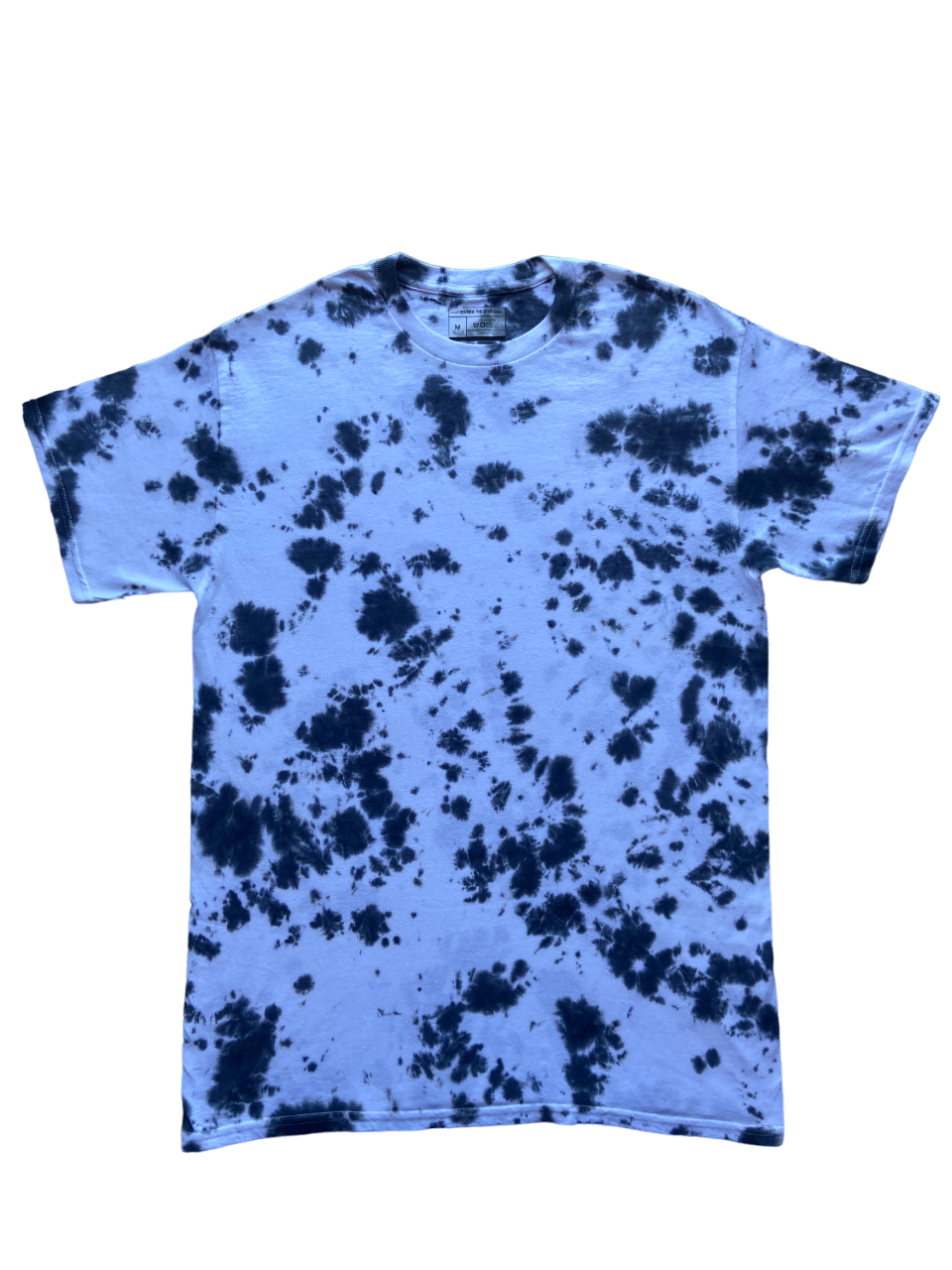 Black Scrunch Tie Dye T-Shirt, Adult, Unisex, S, M, L, XL, 2XL, 3XL, 4XL, 5XL, Dyed in the UK, Gift