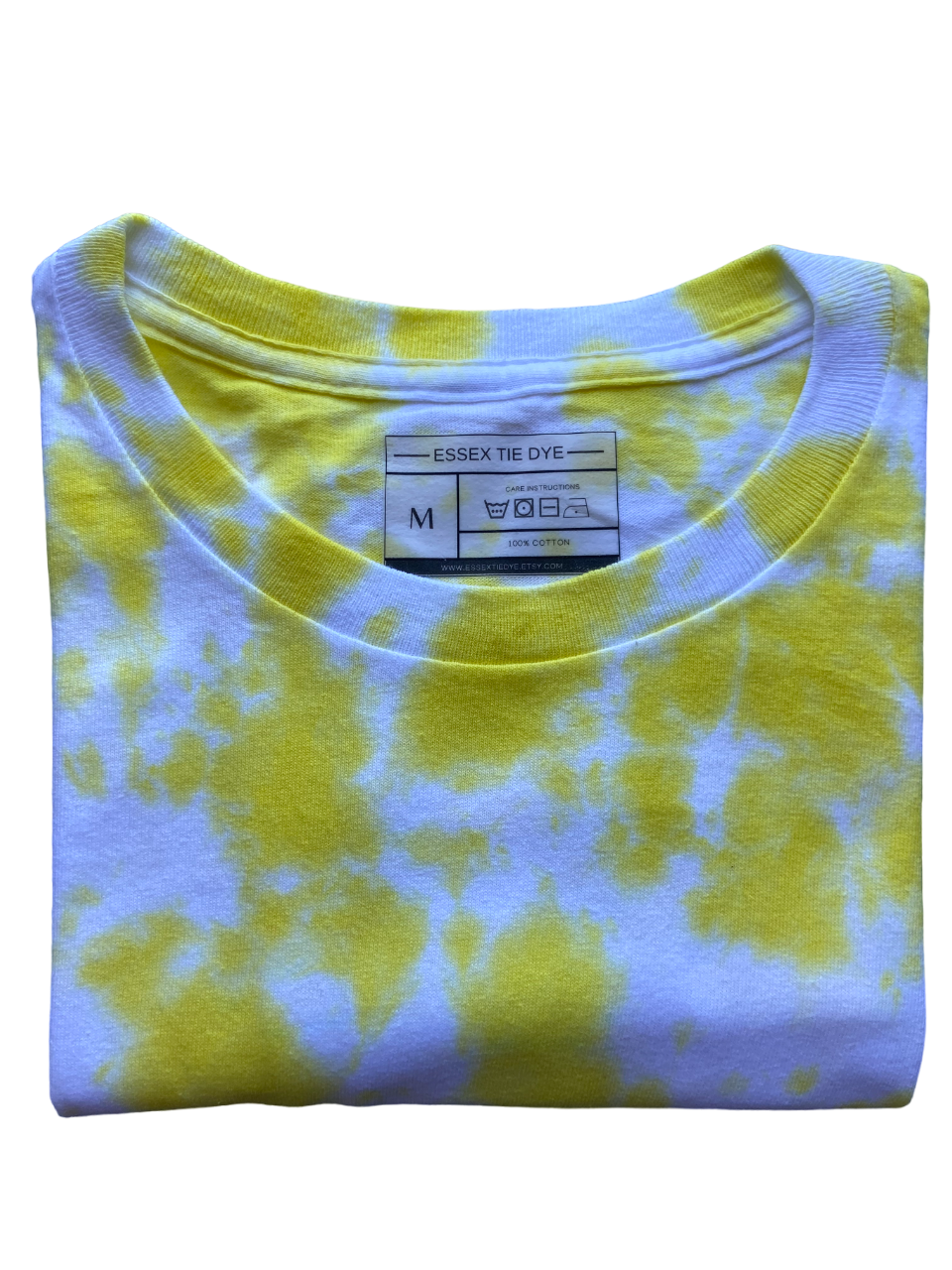 Lemon Yellow Scrunch Tie Dye T-Shirt, Adult, Unisex, S, M, L, XL, 2XL, 3XL, 4XL, 5XL, Dyed in the UK, Gift