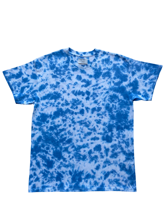 Sapphire Blue Scrunch Tie Dye T-Shirt, Adult, Unisex, S, M, L, XL, 2XL, 3XL, 4XL, 5XL, Dyed in the UK, Gift