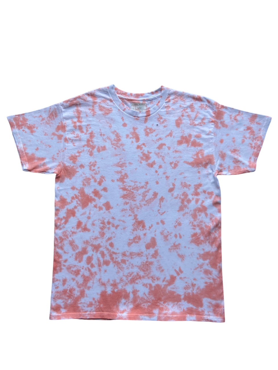 Peach Scrunch Tie Dye T-Shirt, Adult, Unisex, S, M, L, XL, 2XL, 3XL, 4XL, 5XL, Dyed in the UK, Gift