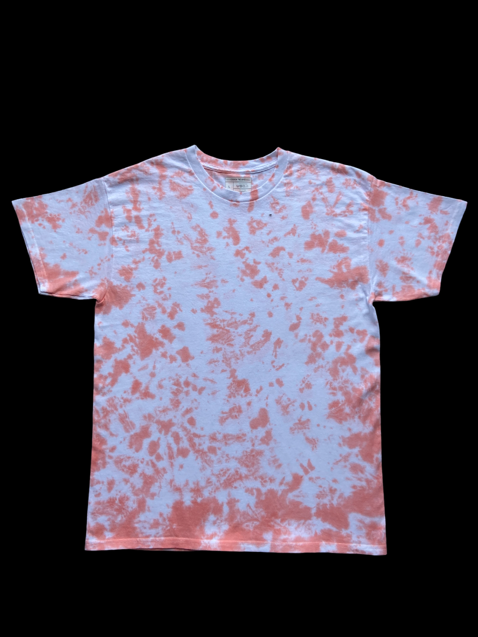 Peach Scrunch Tie Dye T-Shirt, Adult, Unisex, S, M, L, XL, 2XL, 3XL, 4XL, 5XL, Dyed in the UK, Gift