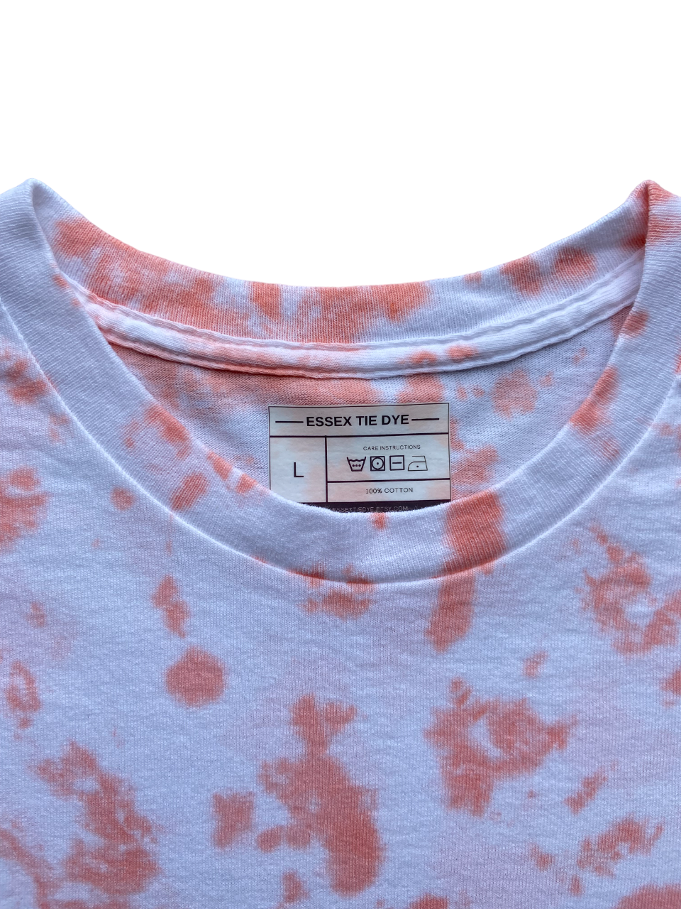 Peach Scrunch Tie Dye T-Shirt, Adult, Unisex, S, M, L, XL, 2XL, 3XL, 4XL, 5XL, Dyed in the UK, Gift