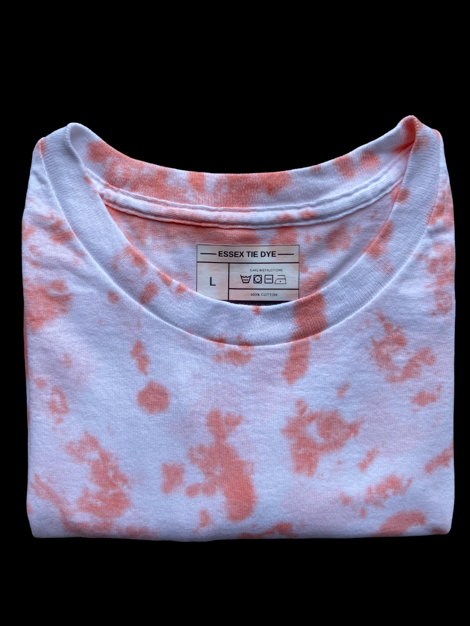 Peach Scrunch Tie Dye T-Shirt, Adult, Unisex, S, M, L, XL, 2XL, 3XL, 4XL, 5XL, Dyed in the UK, Gift