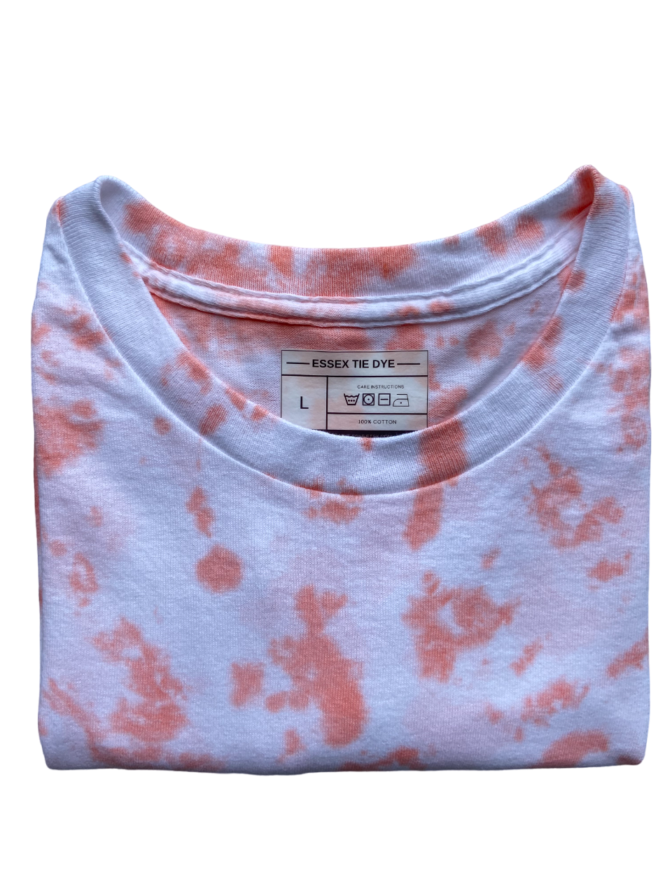 Peach Scrunch Tie Dye T-Shirt, Adult, Unisex, S, M, L, XL, 2XL, 3XL, 4XL, 5XL, Dyed in the UK, Gift